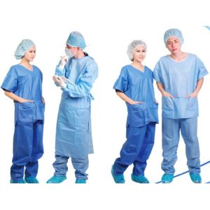 Quality Disposable Patient Exam Gowns , Disposable Medical Protective Clothing for sale