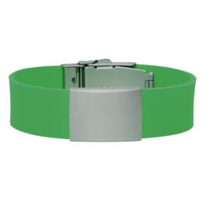 Quality Mens Sport id bracelet Metal Plate Engraved id Silicone Bracelet for Runner for sale