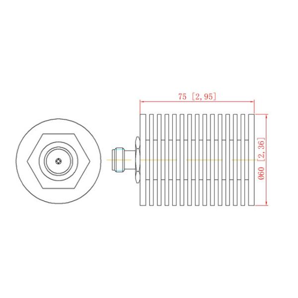 DC-6GHz 50W Dummy Load / Termination Load N Female