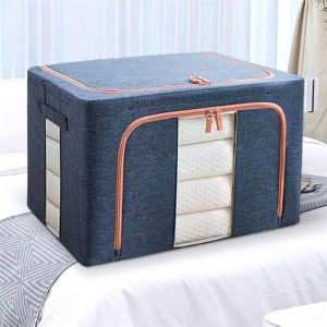 Cubby Underbed Fabric Household Storage Containers With Lid Foldable Multiscene
