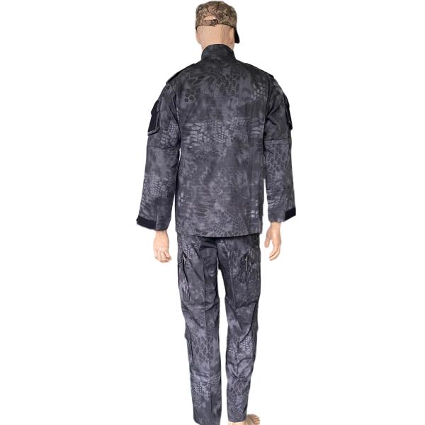 ACU Military Uniform Set Tactical Black Camo Uniform Set Durable Combat Outdoor Apparel