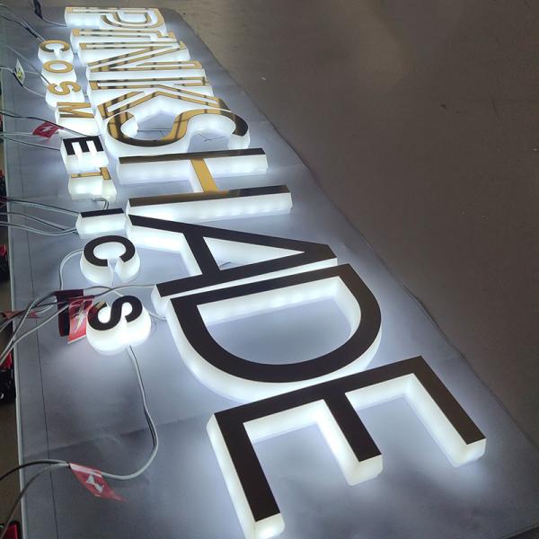 Buy 2023 Store Brand Name Cosmetics Shop Decoration Letreros Led Exterior Personalizado Cosmetic Shop Design Sign Board at wholesale prices