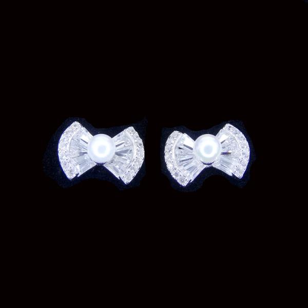 Chenqi Silver Pearl Earrings For Woman / Pearl Drop Earrings Natural Cultured