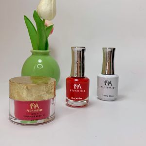 New Free Sample Dry Fast Naturally Custom Logo 3 in 1 Set Dipping Powder Match