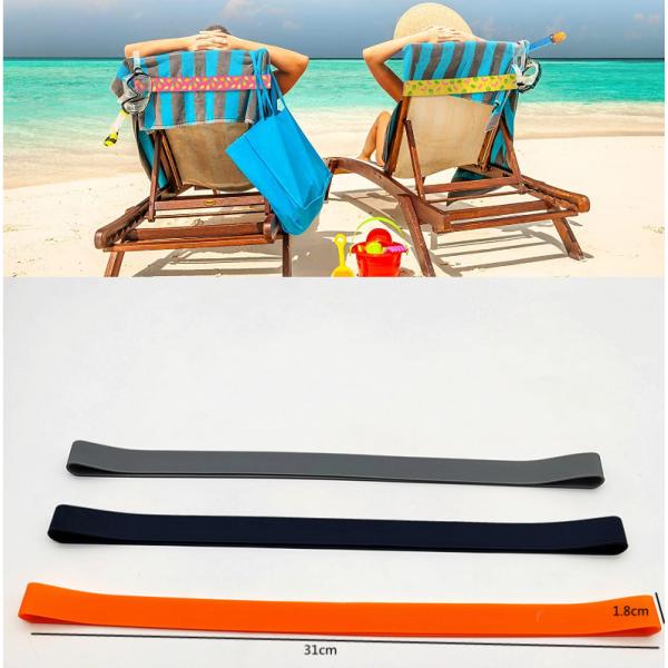 Flexible and Easy to Silicone Towel Bands for Beach Chairs Keep Your Towel in Place