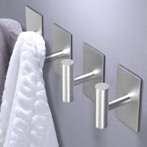 Stainless Steel Wall Towel Hooks Door Hooks for Kitchen and Bathroom