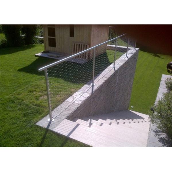 Custom Handrails Balustrade Stainless Steel Wire Rope Mesh 1.2mm For Architectur