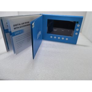 7 Inch Custom Hardcover Video Book with Multiple Pages Premium Multi-Leaf LCD