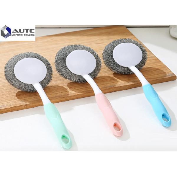 Buy Customized Descale Housekeeping Brushes Pot Stainless Steel Wire With Handle at wholesale prices