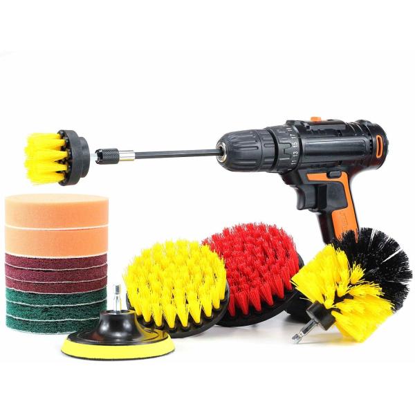 Buy 14Pcs Polypropylene Power Drill Brush Attachments Set 800g Scrubber at wholesale prices