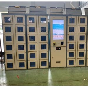 Modern Designed Steel Vending Lockers , Waterproof White Automation Locker