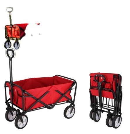 Buy Supermarket Heavy Duty 4-Wheel Steel Trolley Cart for Outdoor Camping and Beach Picnic at wholesale prices