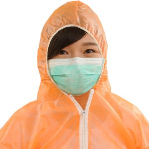 Breathable Disposable Microporous Coverall , Lightweight Non Woven Isolation