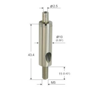 Adjustable Wire Gripper 11mm Thread Nickel / Chrome Surface YW86066