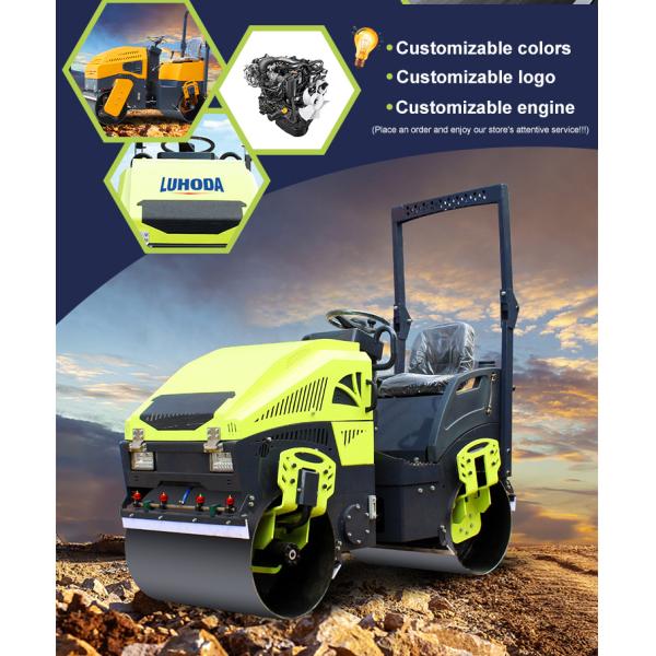 Hot Sale Vibratory Road Roller with EPA Engine CE Certified 1 Ton Road Roller Asphalt Roller