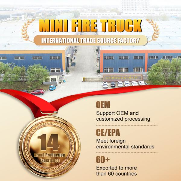 Newest Design Mini Electric Fire Fighting Truck 2 Seats Fire Fighting Truck Price