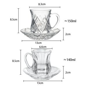 BPA Free Clear 150ml Classic Deluxe Glass Printed Cup