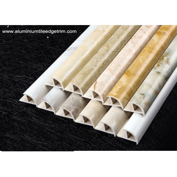 Cappuccino / Carrara / White Marble Effect Tile Trim With Thermal Transfer