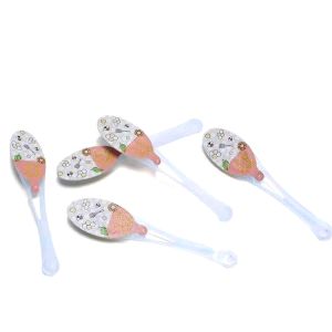 Mini Foldable Plastic Yogurt Spoons Disposable 8.8cm Length