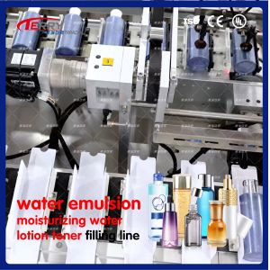 Automatic Flip Bottle Washer Cosmetics Filling Machine 50-200ml