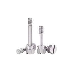 Zinc-Aluminum Coated Machine Thumb Screw with Slotted Flat Knurled Head M3 M4 M5