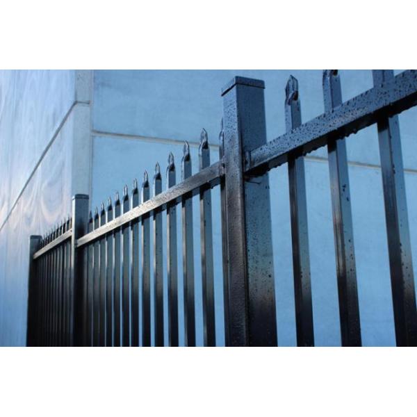 2.4m x 2.4m SHS 65mm tube black garrison garden fence panels