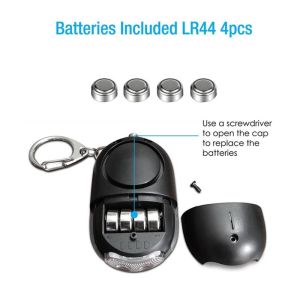 130db ABS Personal Keychain Alarm For Women Finger Print