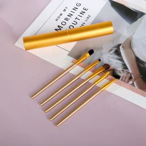 5pcs Travel Portable Eye Makeup Brushes Set Eyeshadow Eyeliner Eyebrow Brush