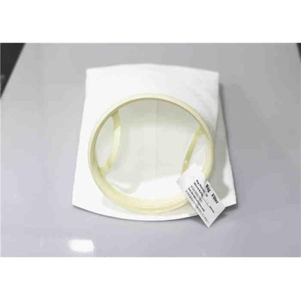 Oil 200 Micron Filter Bag , Industrial Filter Socks Polyester Material White Color