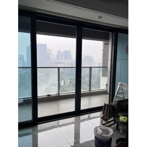 Modern Aluminum Sliding Screen Door Powder Coated Mesh Available in White