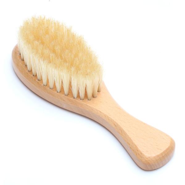 Buy Natural Super Soft Baby Brush Boar Bristle Wooden Handle Baby Bath Brush at wholesale prices