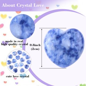 Glossy 0.8 Inch Heart Shaped Healing Crystals Release Pressure