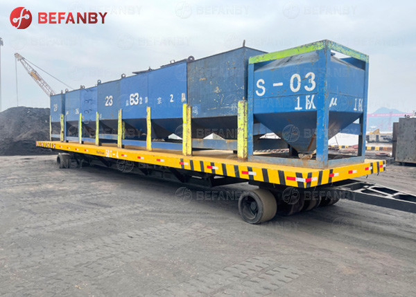 Buy 18T Coil Transportation Rail Transfer Cart With Winch Towing at wholesale prices