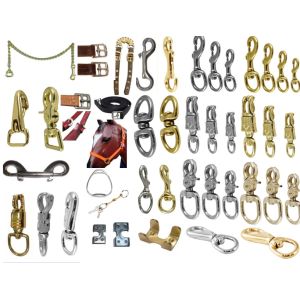 3726 Square Shaped Fixed Eye Quick Release Brass Snap Hook Bronze Spring Snap