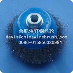 Quality 4&quot; Crimped Wire Cup Brushes---5/8&quot;-11 Nut for sale
