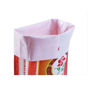 Die Cut Handle Wheat Flour Packaging Bags Transparent Material Laminated