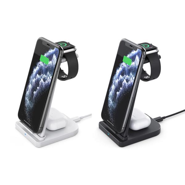 Buy All In One Foldable Qi Wireless Charger 3 In 1 QI Wireless Charger Stand at wholesale prices