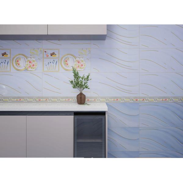Buy Light Blue Ceramic Wall Tile 30x60cm AAA Grade ISO13006 at wholesale prices