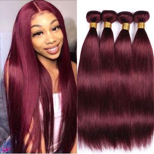 China 8Inch-30Inch 99j Burgundy Wig Body Wave Human Hair Extensions on sale