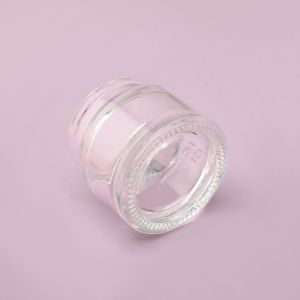 OEM 5g 10g Sample Cream Glass Jars with Screw Cap Hot Stamping