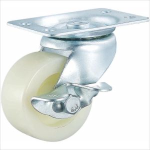 China Locking Wheels Nylon Castor Wheels With Brakes 3 In on sale