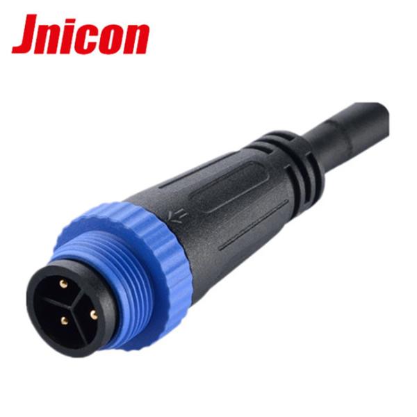 IP68 Plastic 3 Pin Round Connector Waterproof Male Female Power And Data TUV Approved