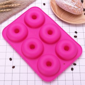 6 Cavities Non Stick Silicone Donut Baking Pan