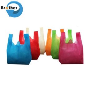 Multicolor Customized D W U Cut Foldable Reusable Non Woven T-Shirt Bag for