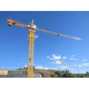 Quality Flat Top Tower Crane 60m Jib PLC Control Q345B Steel for sale