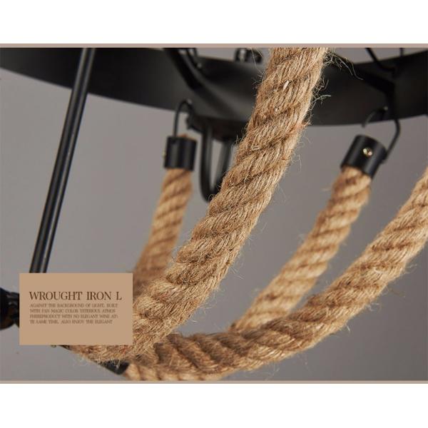 Max 60W 240V Loft Industrial Retro Vintage Rope Pendant Light