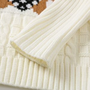 Customized Knitted Jacquard Cable Pattern Children Little Kids Winter Clothing
