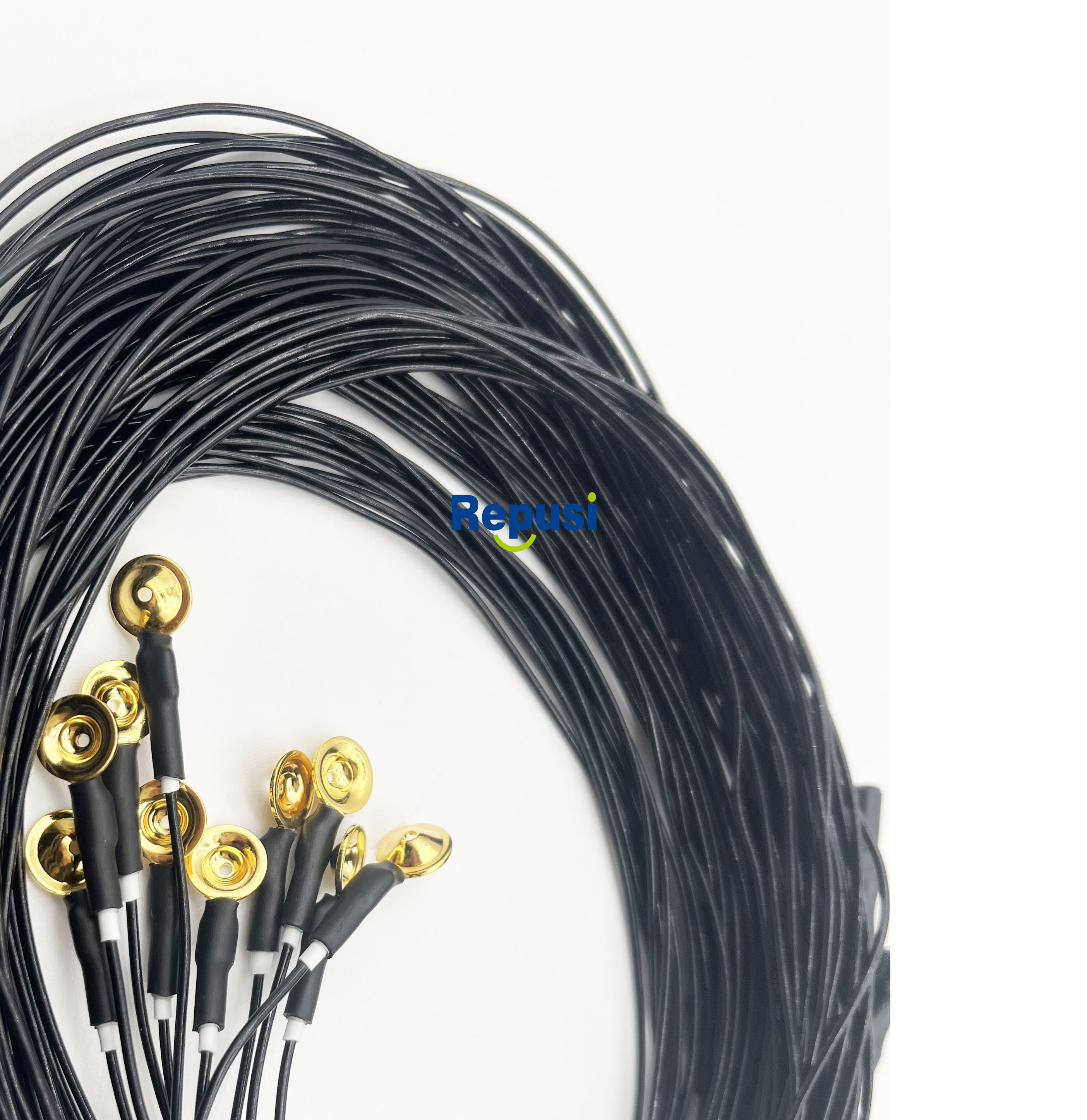 Reusable EEG Cup Electrodes with Gold Plating and 3m Cable