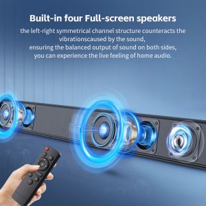 2.0CH TF Card LED TV Soundbar Television Sound Bars With 2000mA Battery