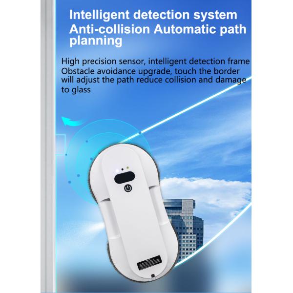 80W Electric Window Cleaner Robot Vacuum Cleaner with 2.4G Wifi Blue Tooth Tuya App Control